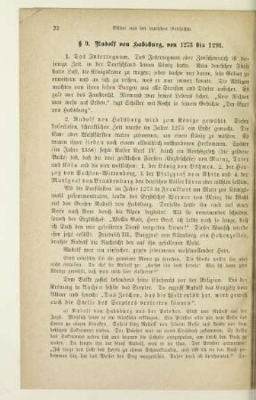 § 9. Rudolf von Habsburg, von 1273 bis 1291