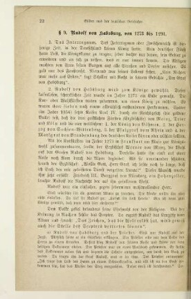 § 9. Rudolf von Habsburg, von 1273 bis 1291
