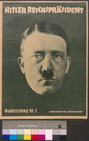 Wahlzeitung (Nr. 2) der NSDAP "Flammenwerfer" zur Reichspräsidentenwahl am 10. April 1932 (zweiter Wahlgang)