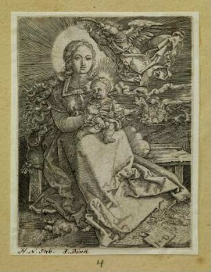 Maria, von einem Engel gekrönt