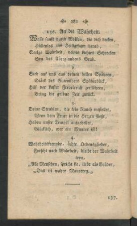 136. An die Wahrheit