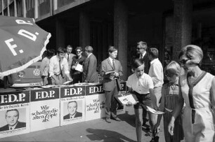 Wahlveranstaltung der FDP Karlsruhe zur Bundestagswahl am 28. September 1969