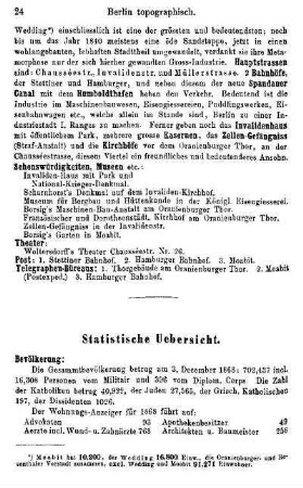 Statistische Uebersicht
