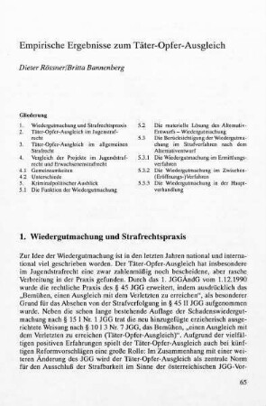 65-88, Empirische Ergebnisse zum Täter-Opfer-Ausgleich