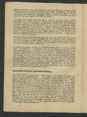Antimilitaristische Jugenderziehung