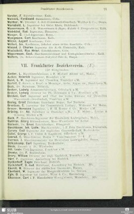 VII. Frankfurter Bezirksverein.