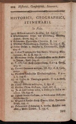 Historici, Geographici, Itinerarii.