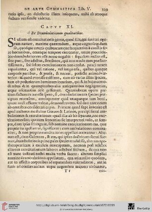 Caput. XI.: De Deambulationum qualitatibus