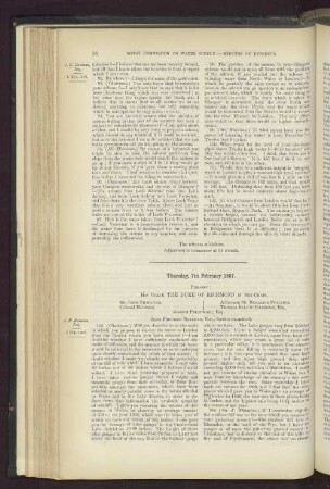 Thursday, 7th February 1867.
