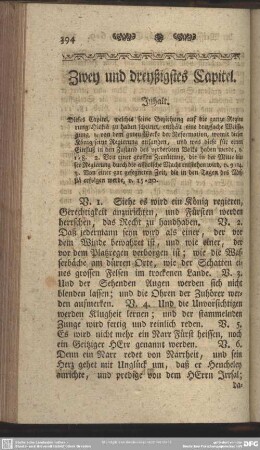 Zwey und dreyßigstes Capitel