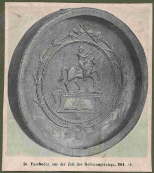 Hist. Museum: Faßboden mit Napoleon I 1814/1815
