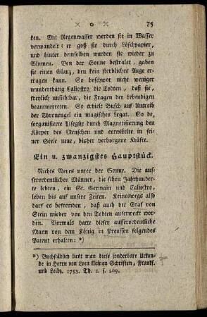 Ein u. zwanzigstes Hauptstück. - Vier u. zwanzigstes Hauptstück.