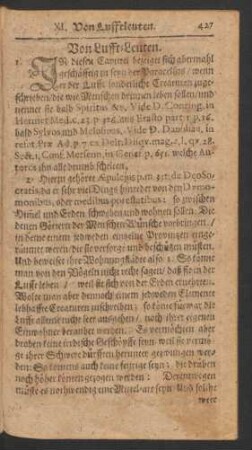 XI. Von Lufft-Leuten.