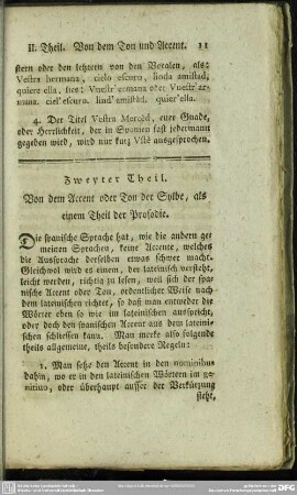 Zweyter Theil. Von dem Accent oder Ton der Sylbe, als einem Theil der Prosodie
