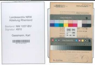 Entnazifizierung Karl Gessmann , geb. ()