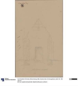 Müncheberg. Alter Zustand des Kirchengiebels