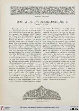 Kunstlehre und Zeichenunterricht