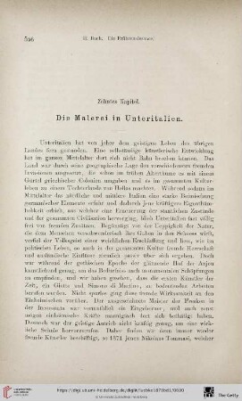 Zehntes Kapitel: Die Malerei in Unteritalien
