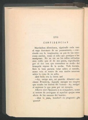 XVII Confidencias