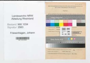 Entnazifizierung Johann Friesenhagen , geb. 23.06.1914 (Stabsfeldwebel)