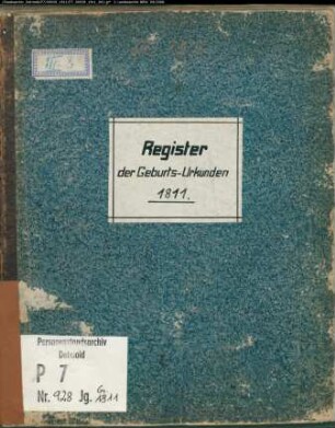 Zivilstandsregister der Munizipalität Werne (G 1811). (Gemeinde: Werne, Kreis Lüdinghausen)