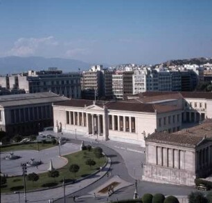 Athen, Universität, Nationalbibliothek und Akademie, 1839-49 Christian Hansen
