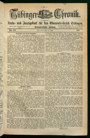 13. Juni (Nro. 123) - 18. Juni (Nro. 127)