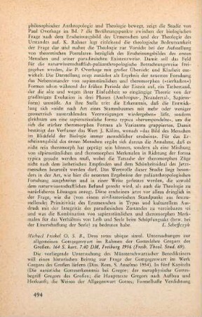 494-495 [Rezension] Frickel, Michael, Deus totus ubique simul