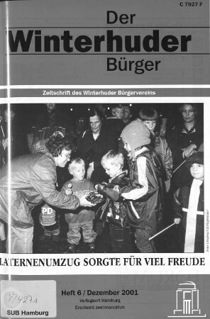 Heft 6 / Dezember 2001 : Zeitschrift des Winterhuder Bürgervereins