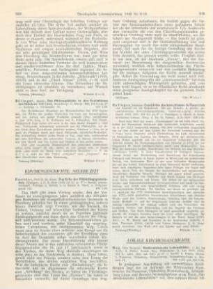 Lokale Kirchengeschichte