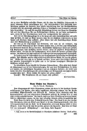 Vom Wesen des Staates