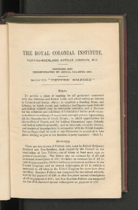 Objects of the Royal Colonial Institute.