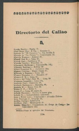 Directorio del Callao