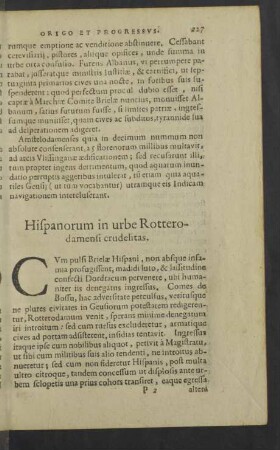 Hispanorum in urbe Rotterodamensi crudelitas.