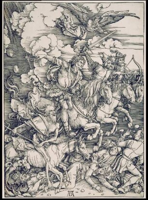 Die apokalyptischen Reiter, aus der Folge der Apokalypse, Einzeldruck vor dem Text