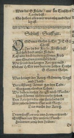 Schluß-Seuffzer.