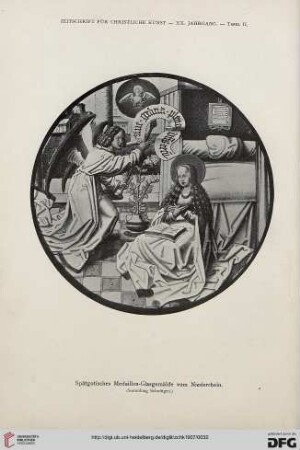 Spätgotisches Medaillon-Glasgemälde vom Niederrhein