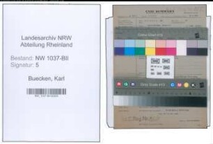 Entnazifizierung Karl Buecken , geb. 12.12.1892 (Mechaniker)