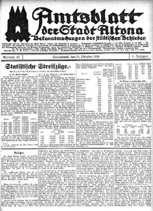 Nummer 43 : Sonnabend, den 23. Oktober 1926