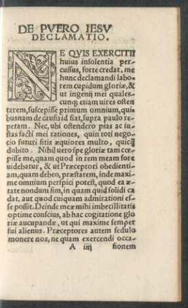 De Puero Iesu Declamatio.