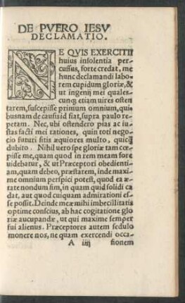 De Puero Iesu Declamatio.