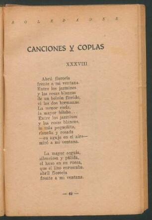 Canciones y coplas