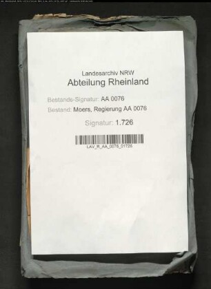 G.A. Weinhagen, Notar zu Moers: Handakten