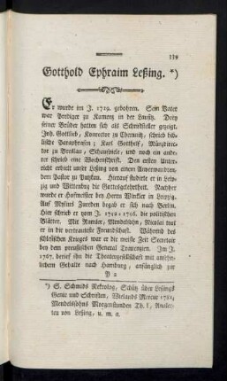 Gotthold Ephraim Leßing
