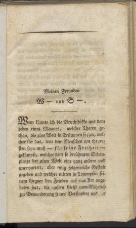 Meinen Freunden W - und S - .
