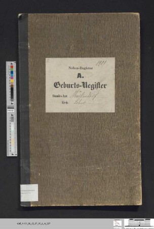 Geburtsregister Markendorf 1901 (Zweitregister)