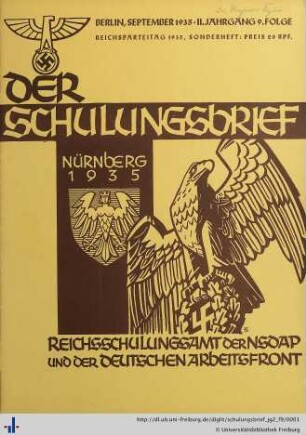 II. Jahrgang, Folge 9: Der Schulungsbrief