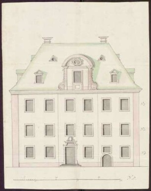 Baulichkeiten am Schloß und der Amtsknechtswohnung zu Rötlen Gde. Röhlingen