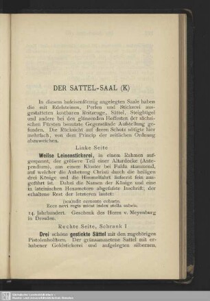 Der Sattel-Saal (K)