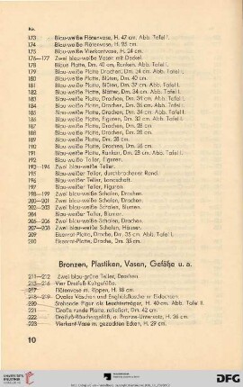 Bronzen, Plastiken, Vasen, Gefäße u. a. (Nr. 211 - 260 c)